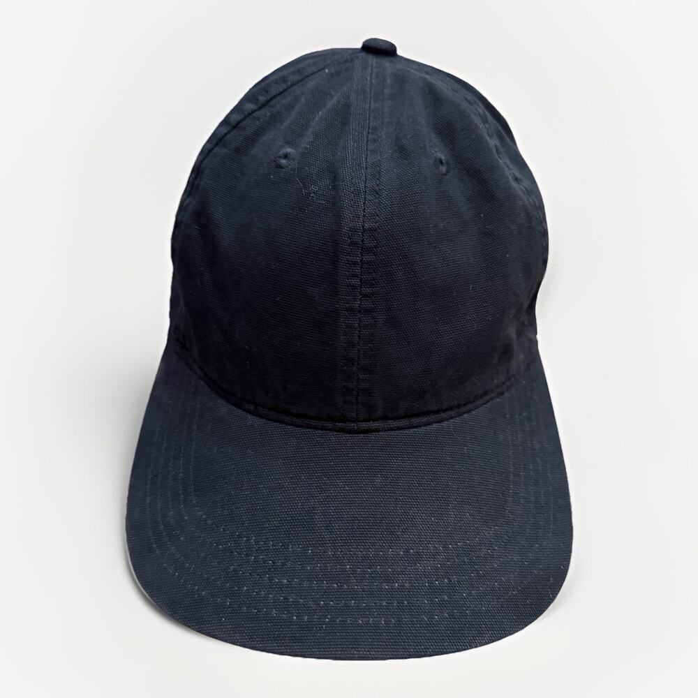 Carhartt Mens Navy Canvas Blank Adjustable Strapback Hat Baseball Cap OS 103938